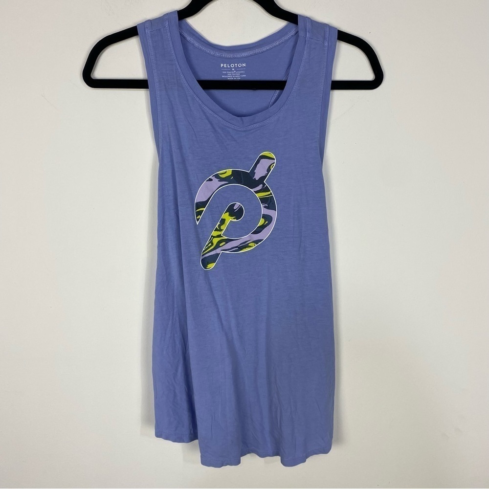 Peloton purple tank top cycling workout running biking